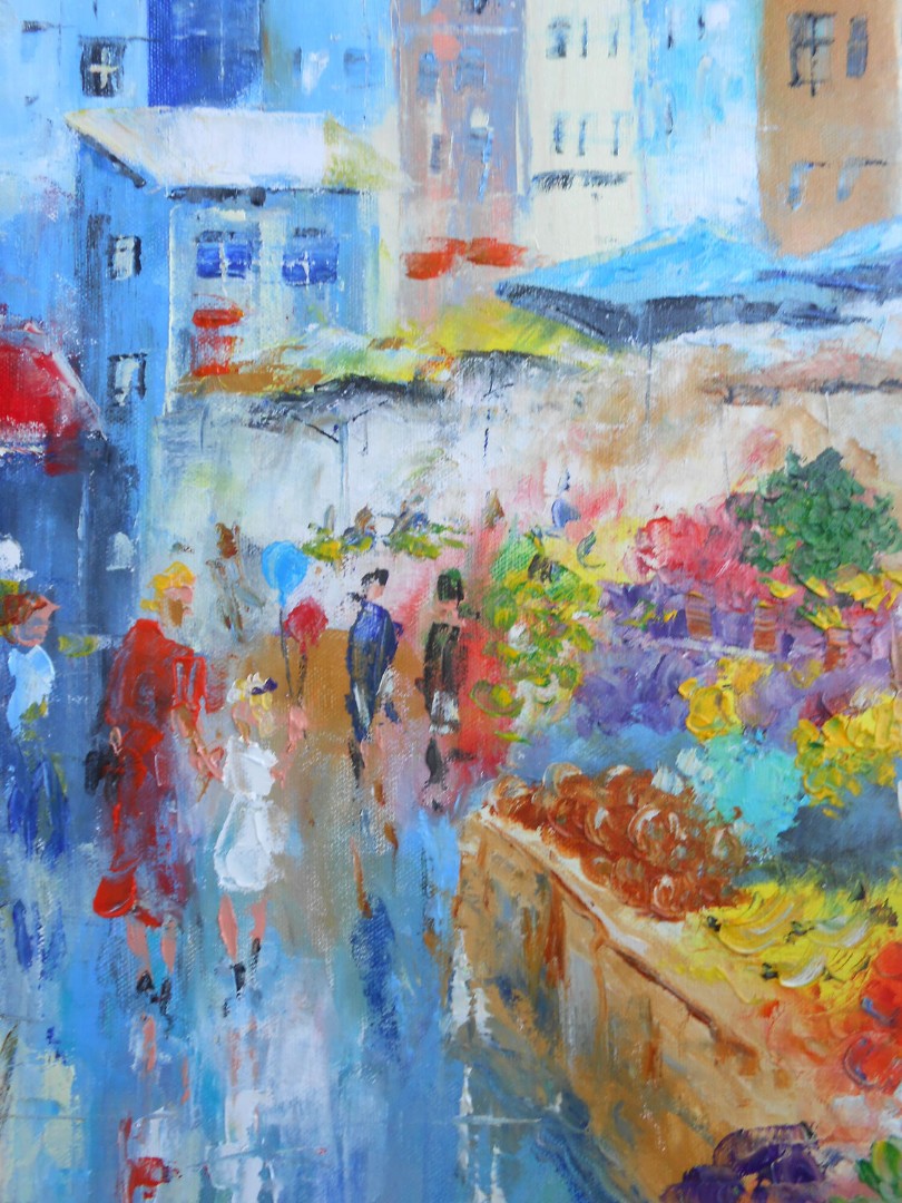 Jour de marché à Honfleur détail