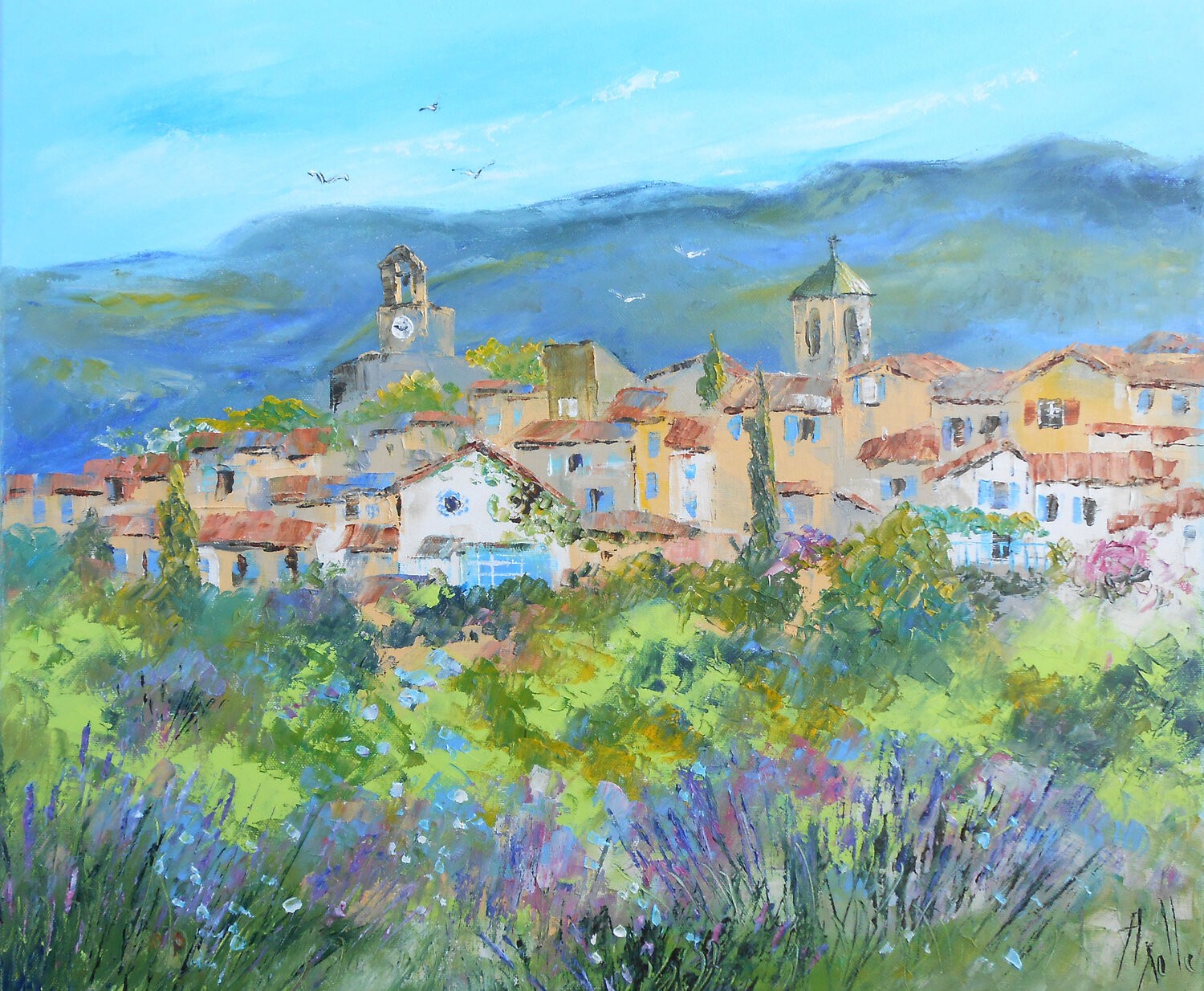 Village du Vaucluse au pied du Lubéron