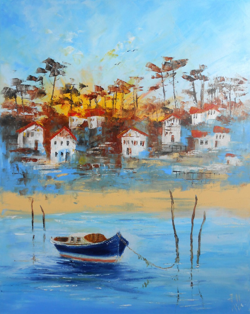 Village du Cap Ferret au coucher du Soleil