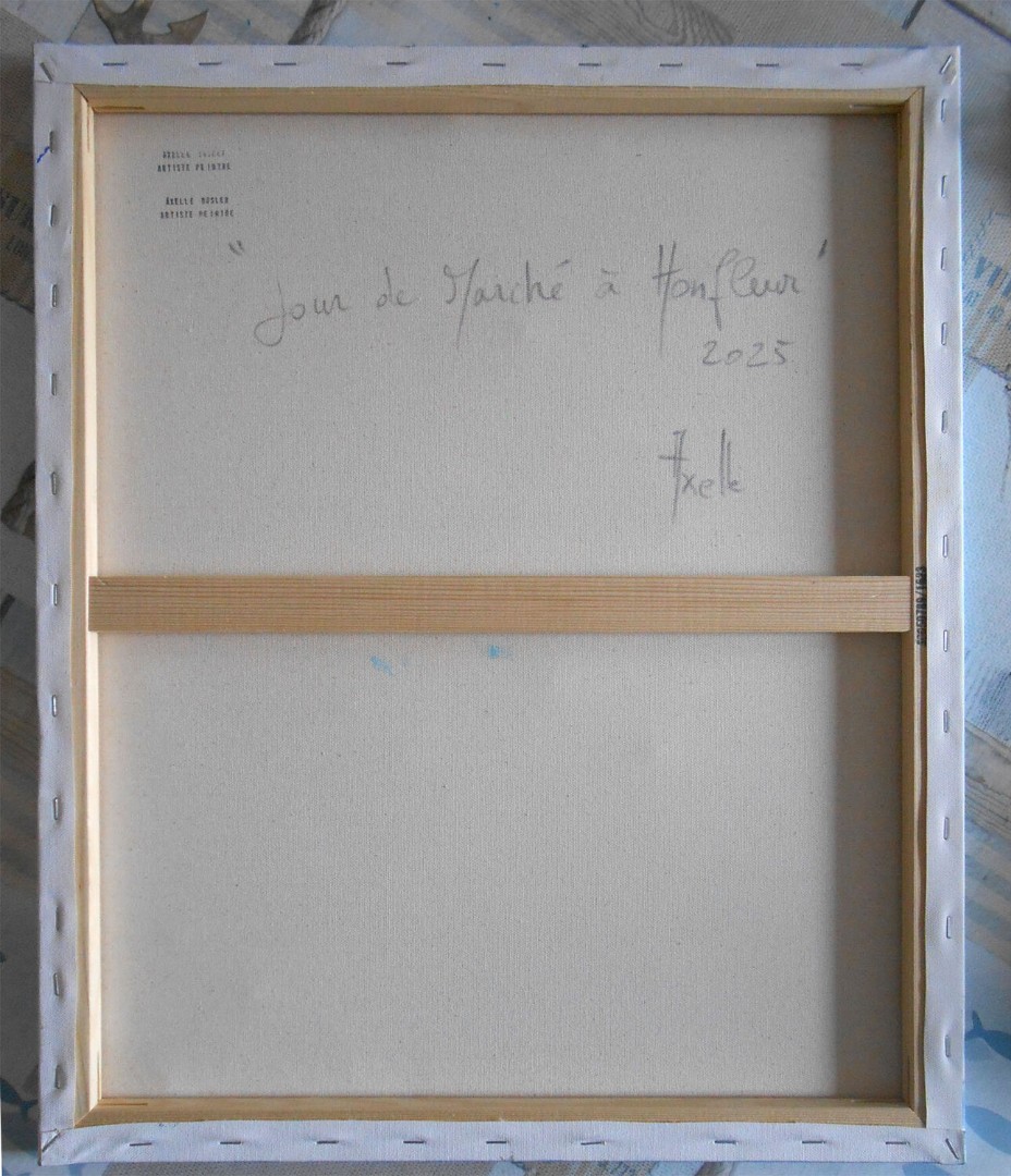 Jour de marché à Honfleur dos