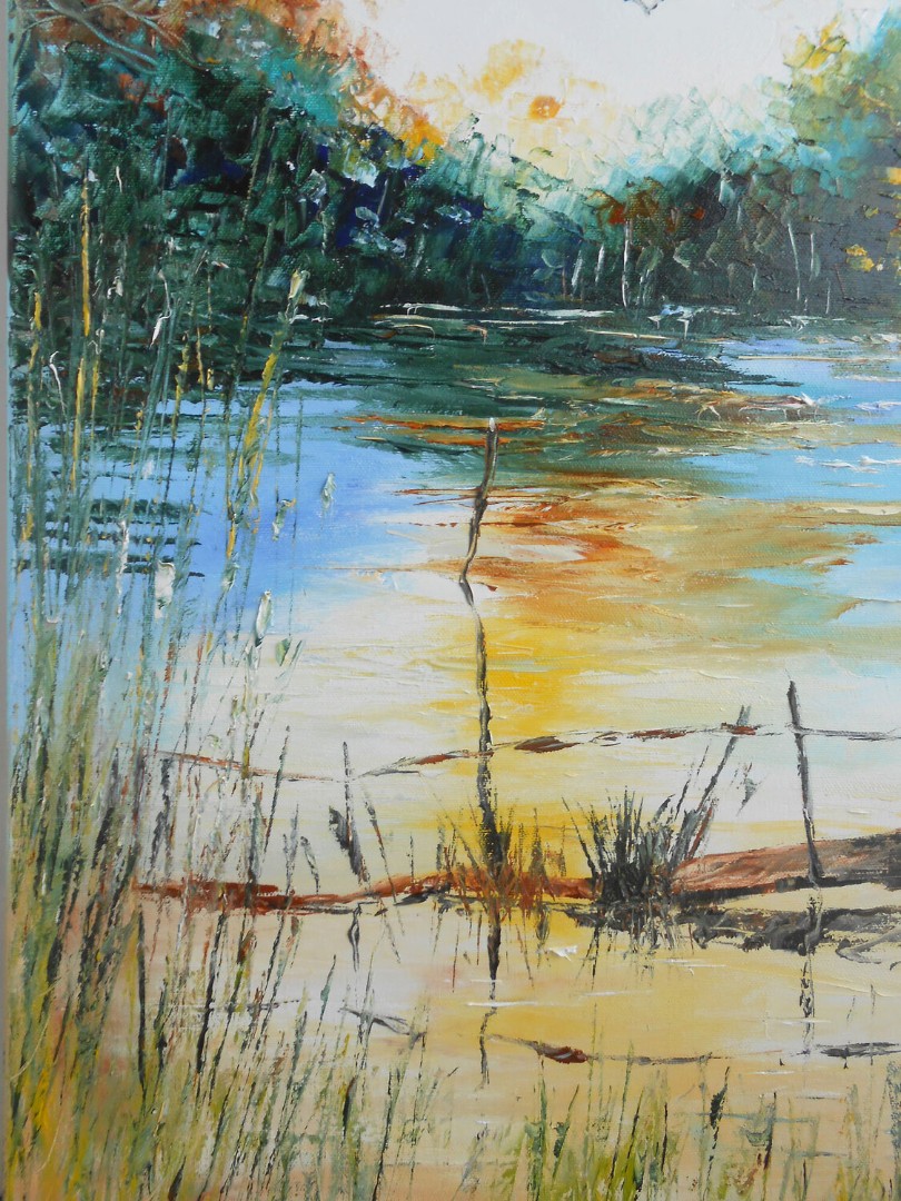 Matin au bord du Lac détail