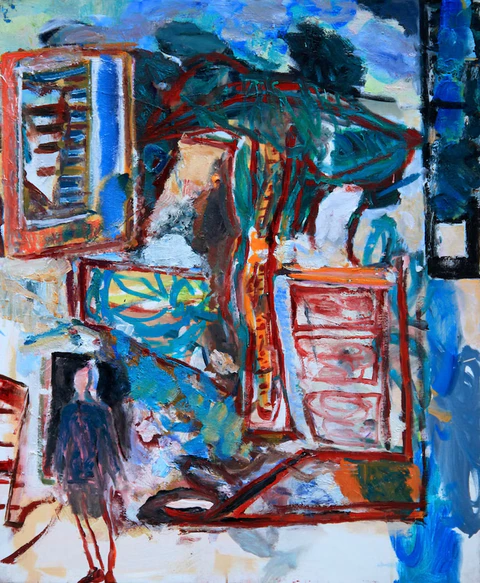 Homme penché et arbre