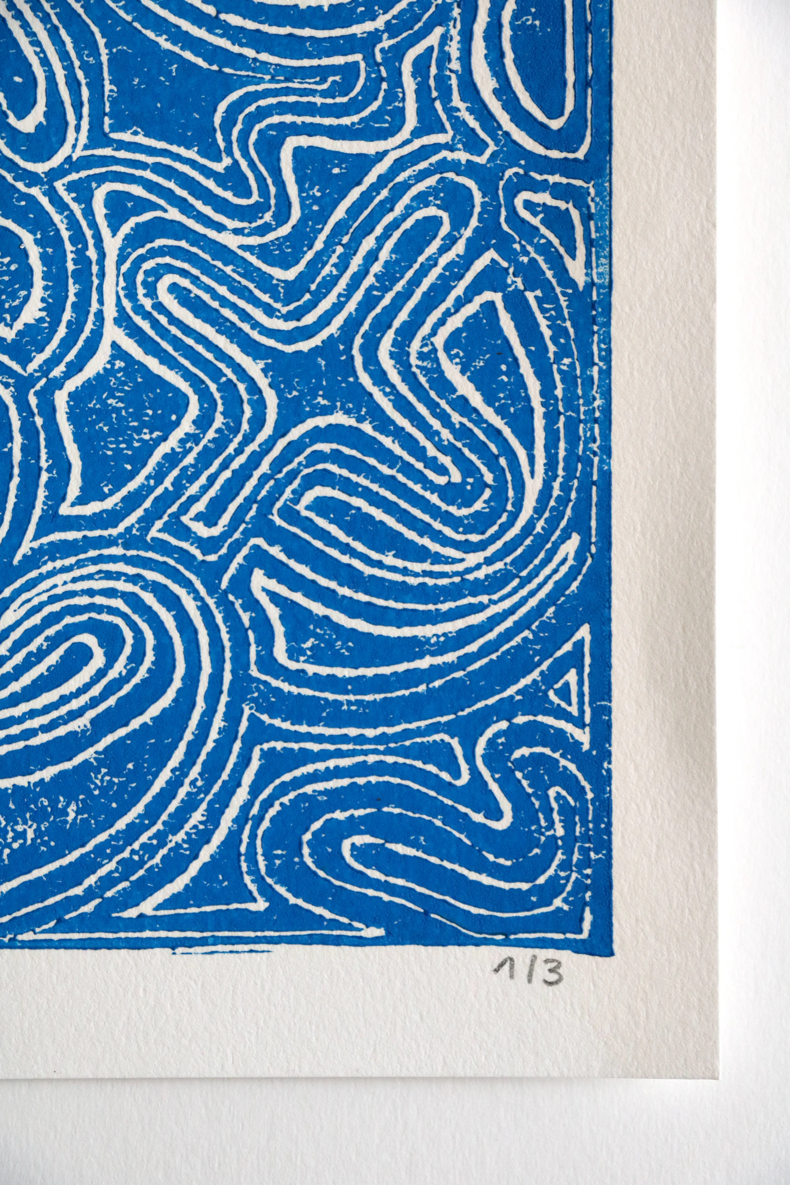 Supernova Linogravure bleue - Thumbnail 3