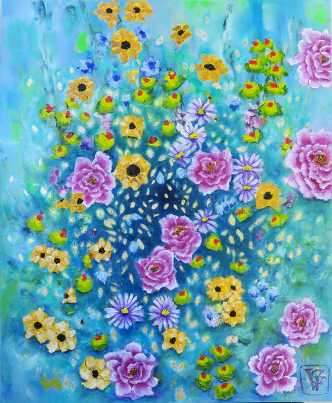 Jaillissement de fleurs