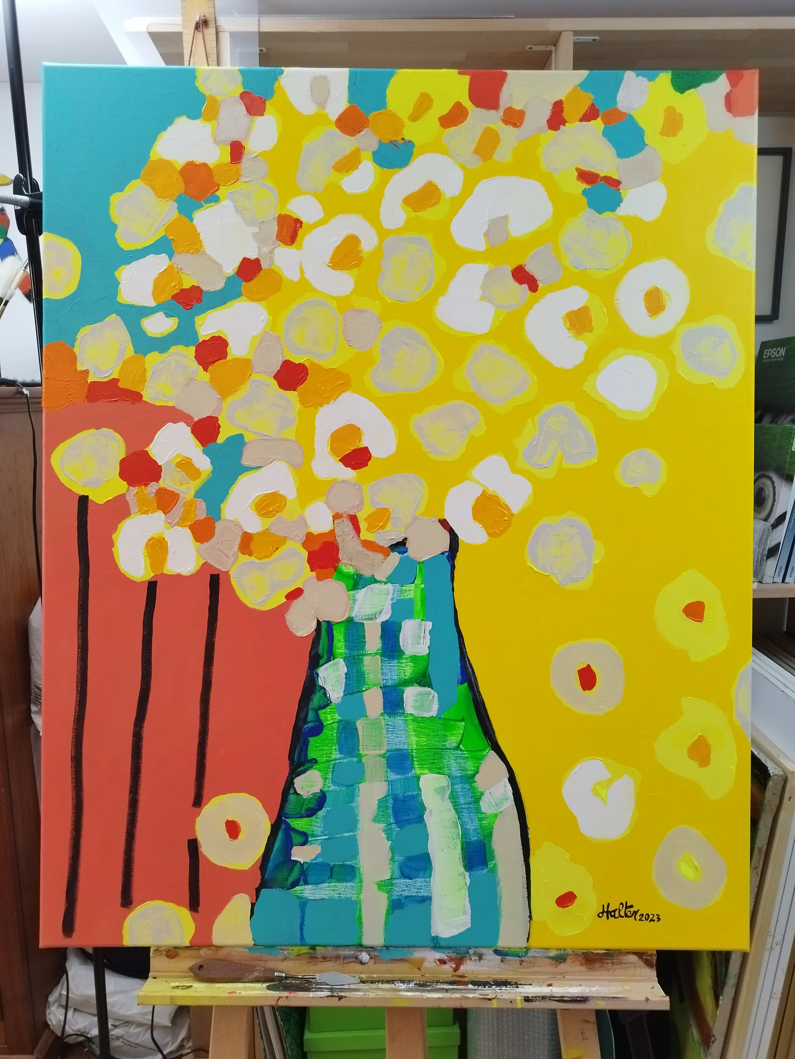 "Envol de pétales" en atelier