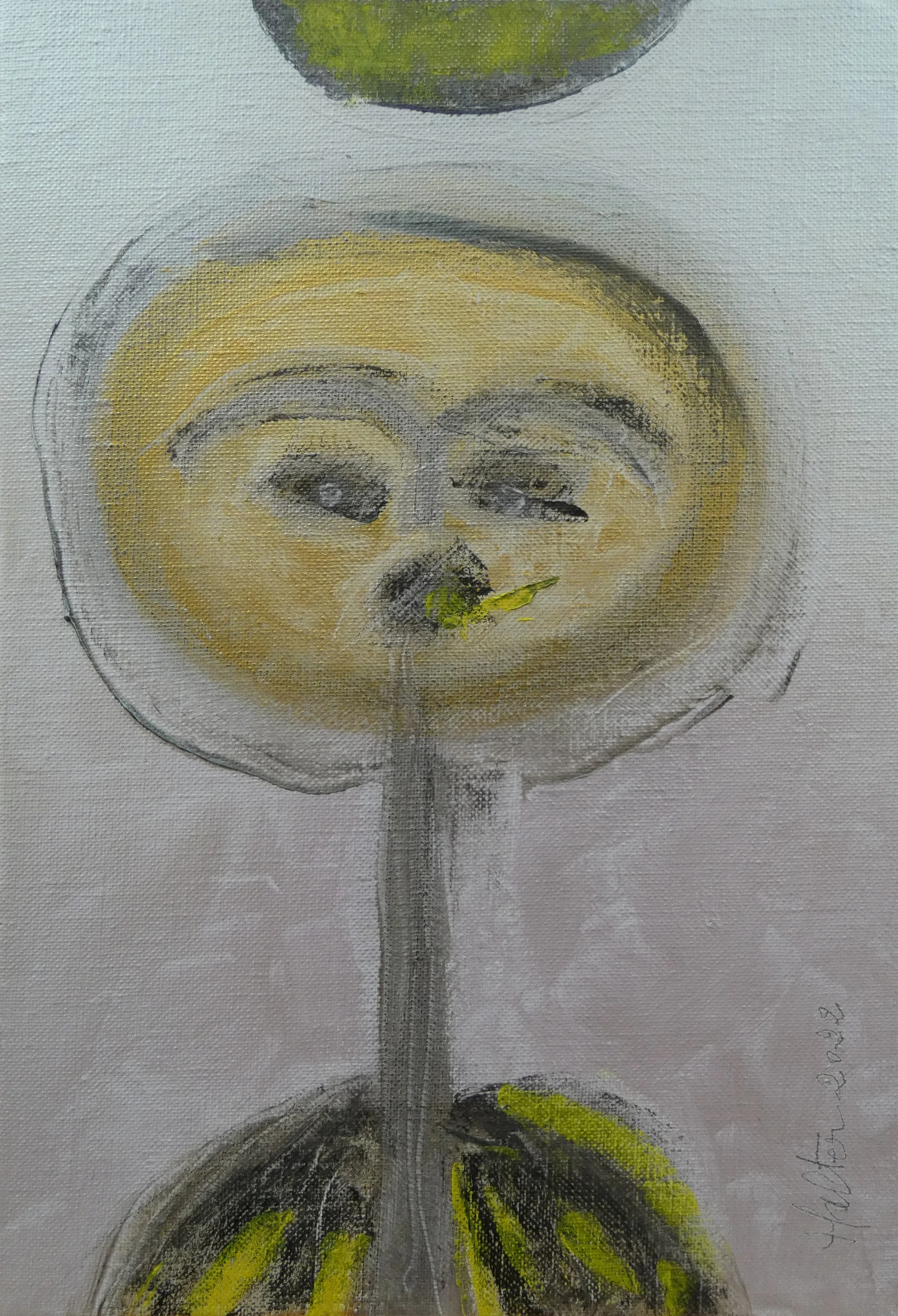 "Photophore jaune", étape de réalisation