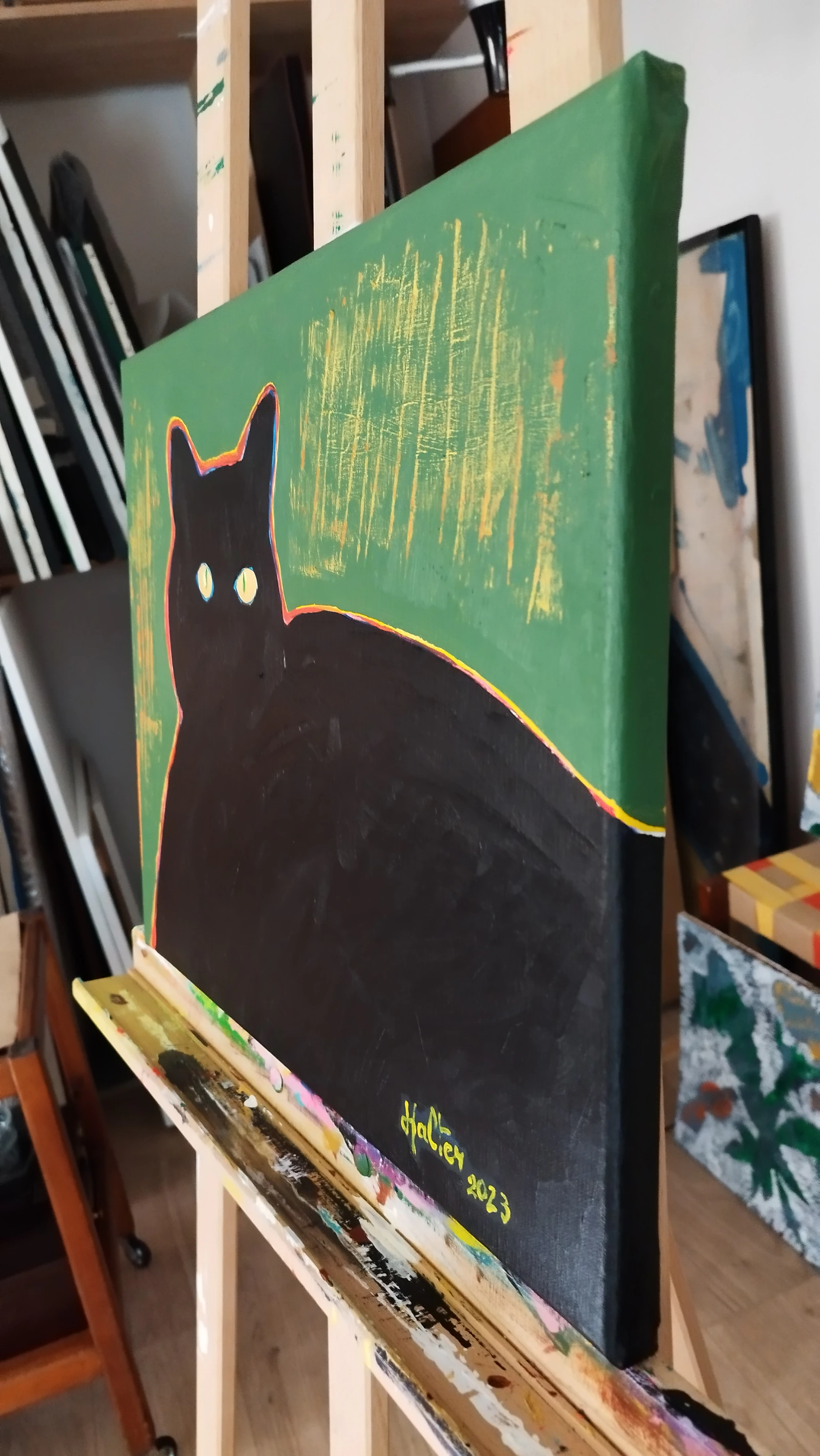 "Chat rasta" en vue latérale