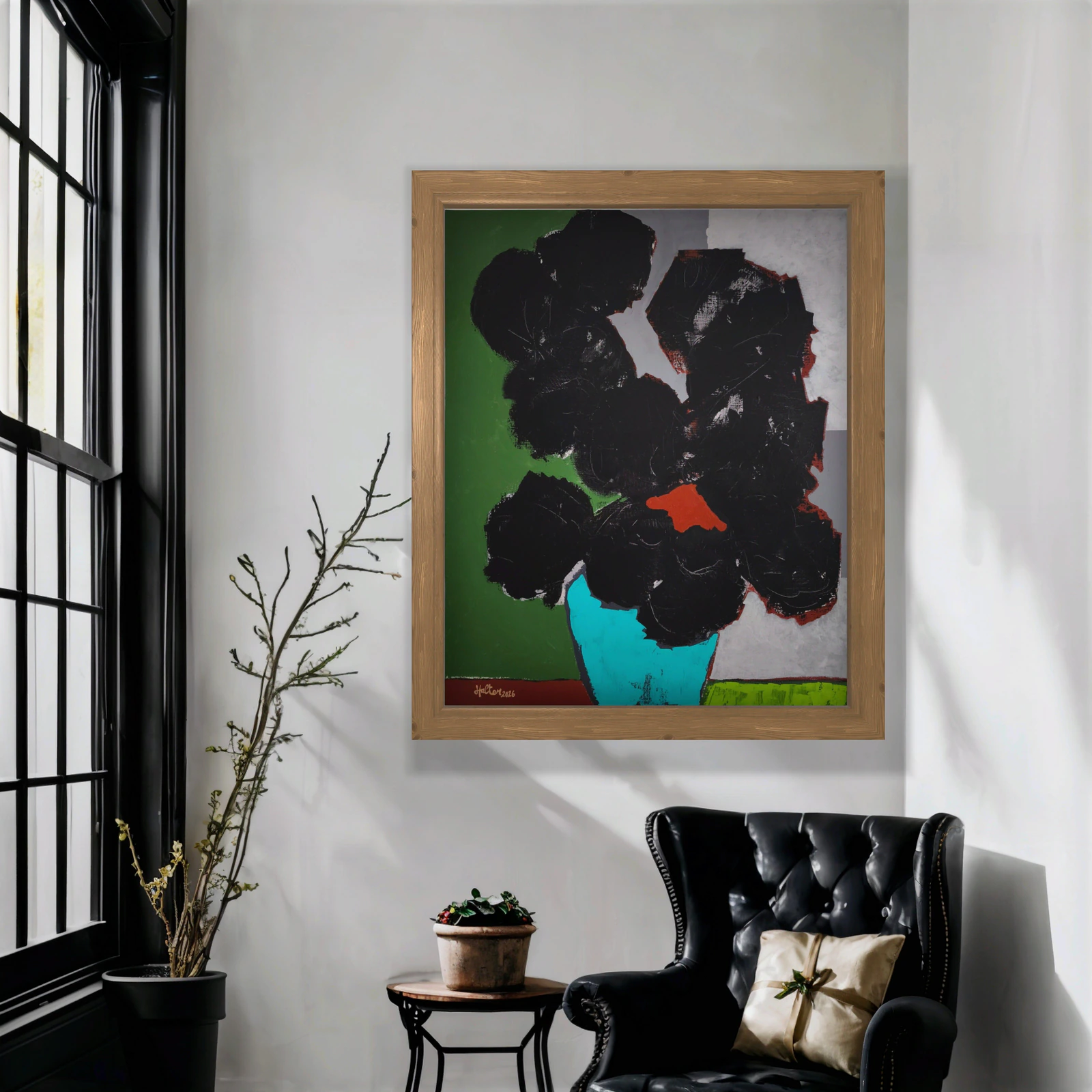 Bouquet aux fleurs noires - Thumbnail 2