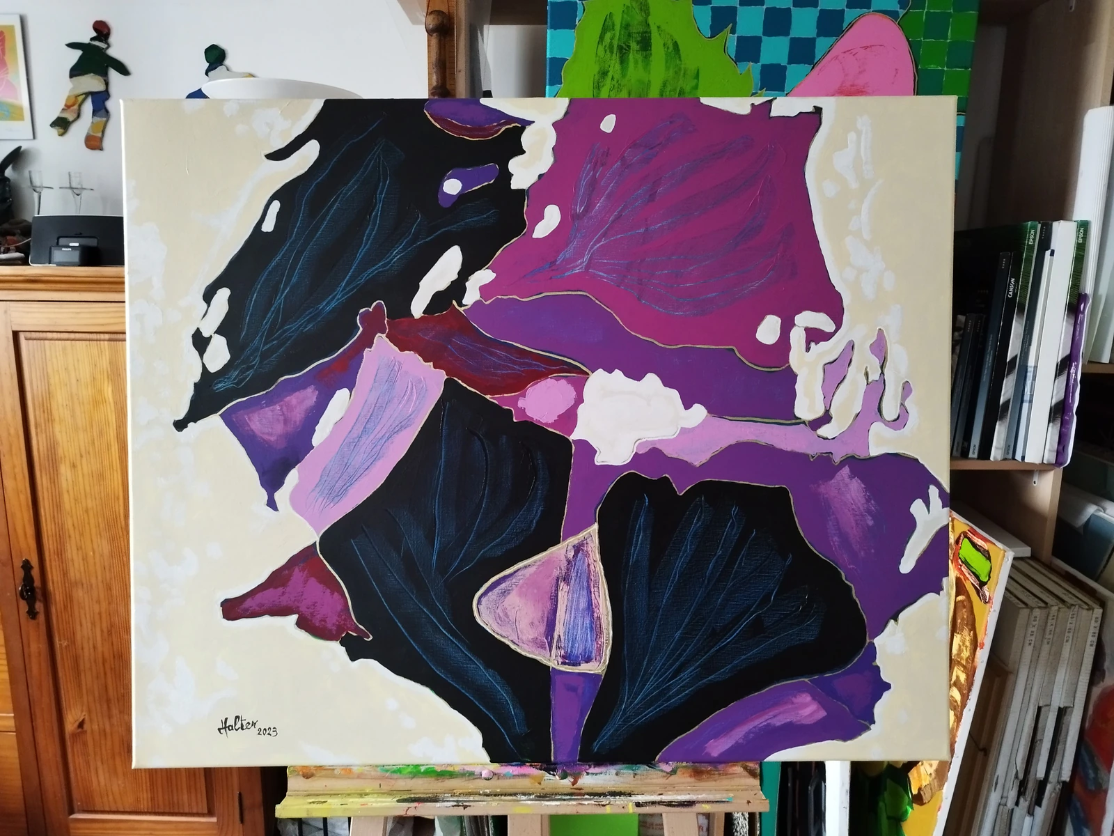 "Coeur de pétales" en atelier
