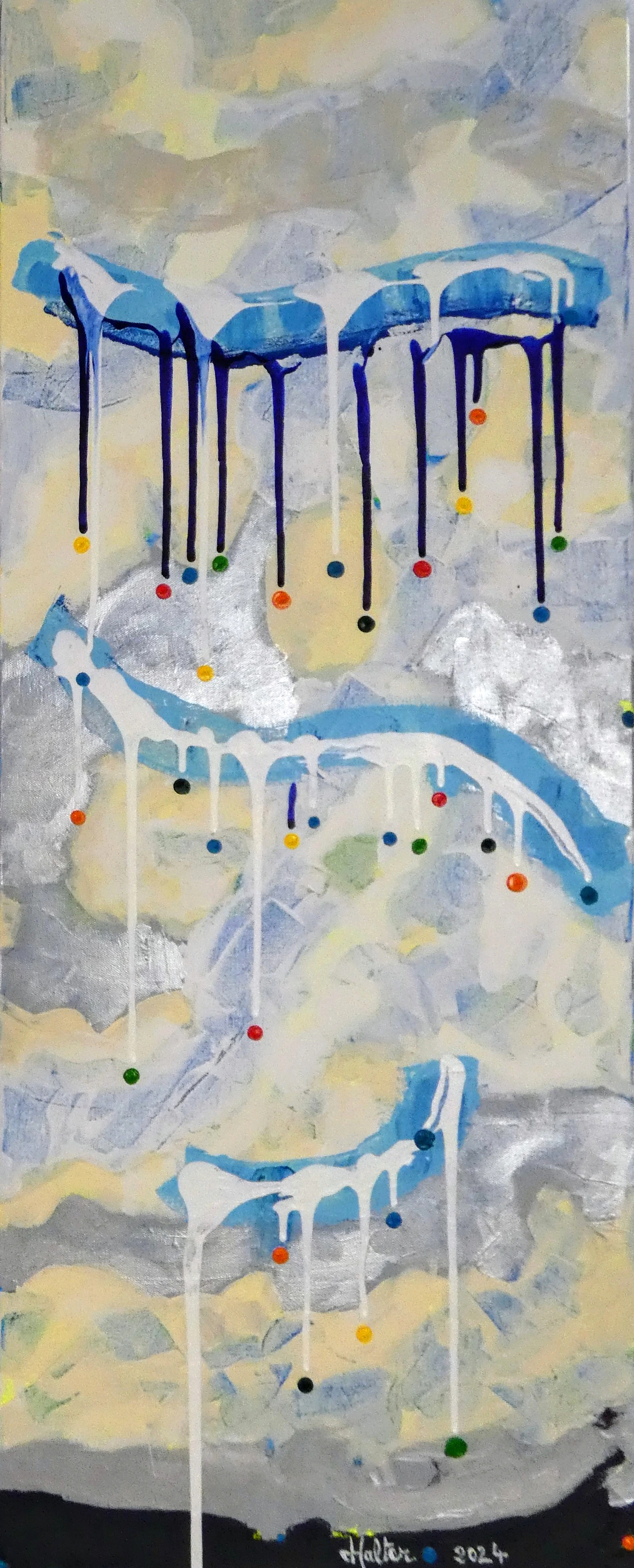 "Ciel d’orage, pluie et gouttes d’eau", panneau droit