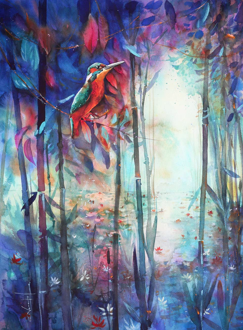 The king fisher's patience
