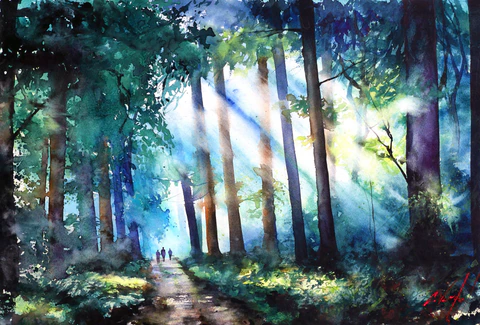 Peaceful hiking