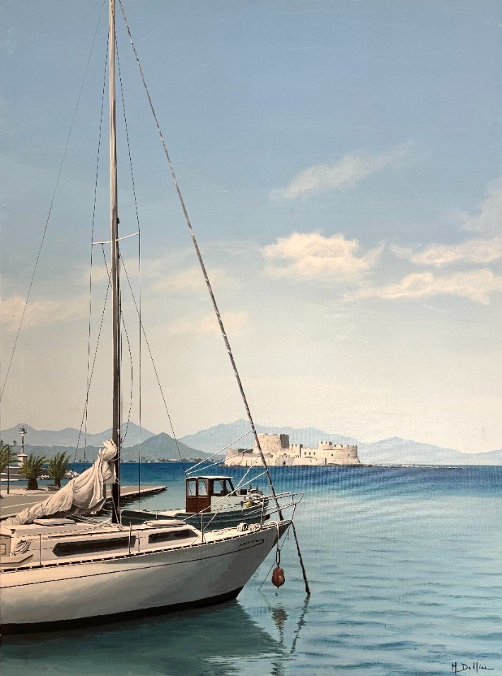 Bateau au mouillage, Nauplie