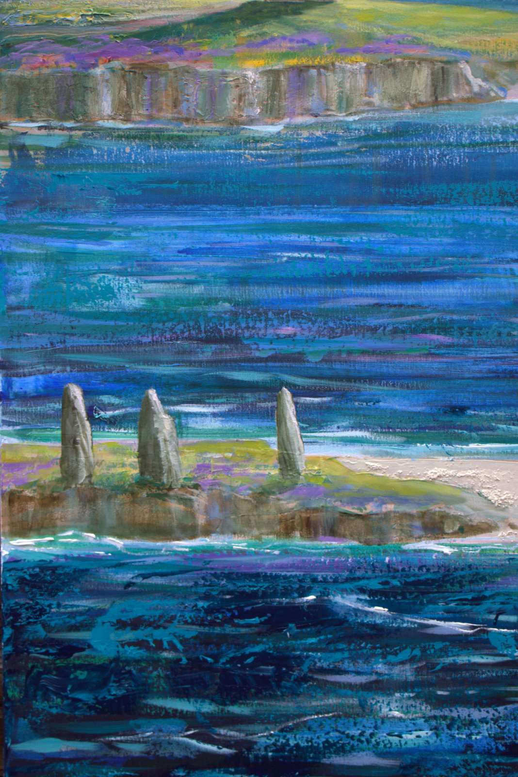 Pendant que la mer buvait le ciel, la lune rose bénissait les menhirs et parfumait la chapelle. - Thumbnail 3