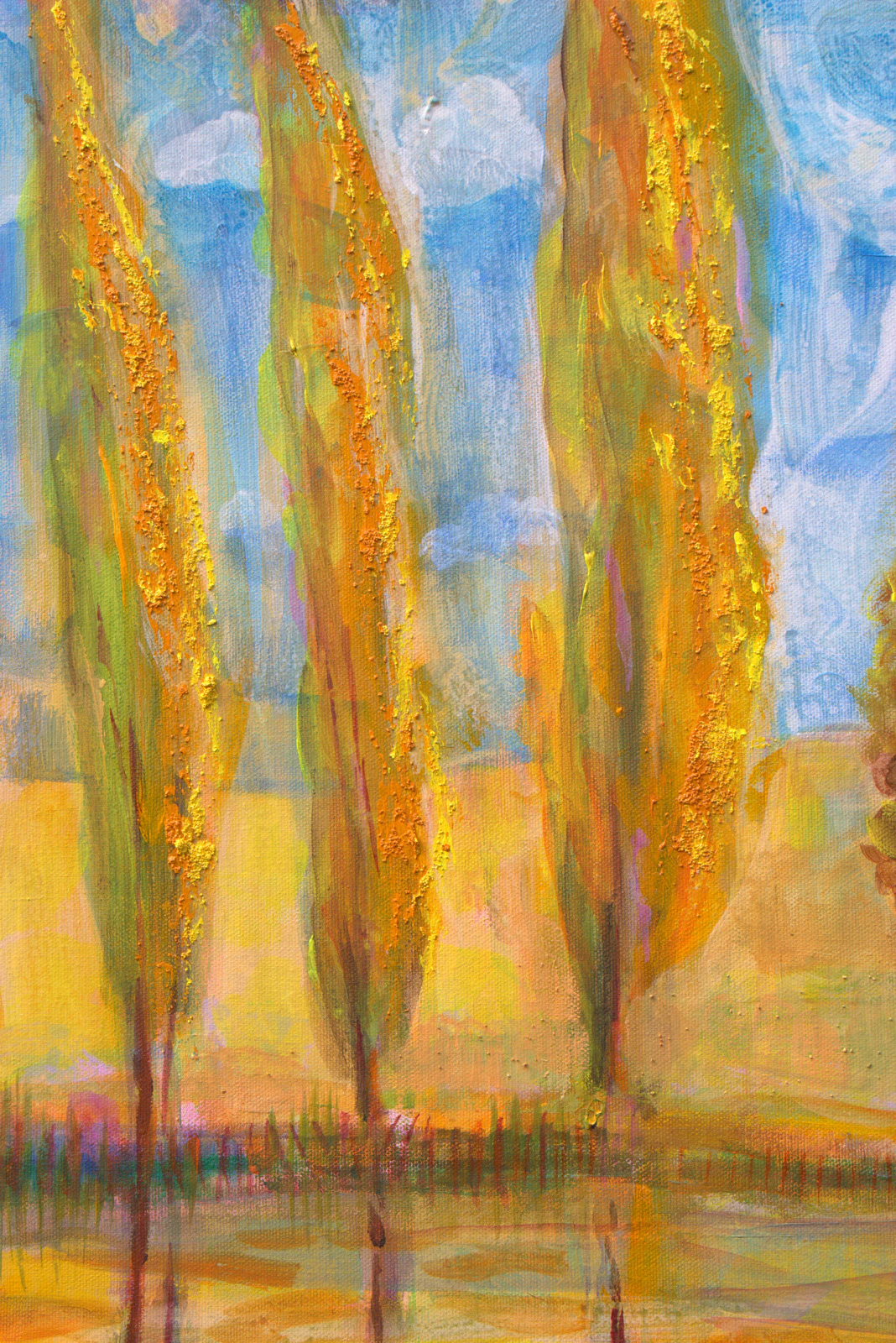 Sous la douceur du ciel, tu te baignes en automne. Ton corps est couleur de miel, c'est l'été qui résonne. - Thumbnail 2