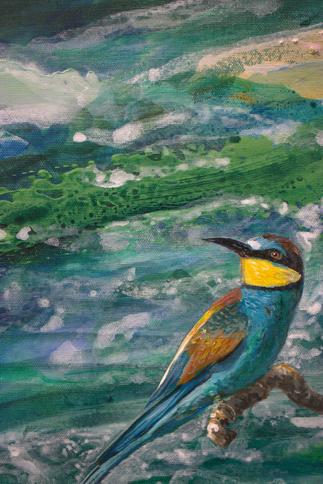 C'était fin avril, le guêpier de retour d’Afrique guettait les phalènes sur la Loire. - Thumbnail 2