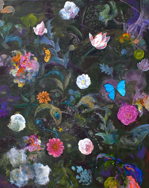 Mes baisers ne savaient dormir sans les tiens immortels alors après l'orage nous allions au jardin les unir sans fin.