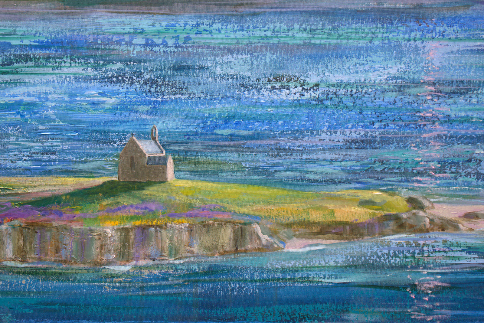 Pendant que la mer buvait le ciel, la lune rose bénissait les menhirs et parfumait la chapelle. - Thumbnail 2