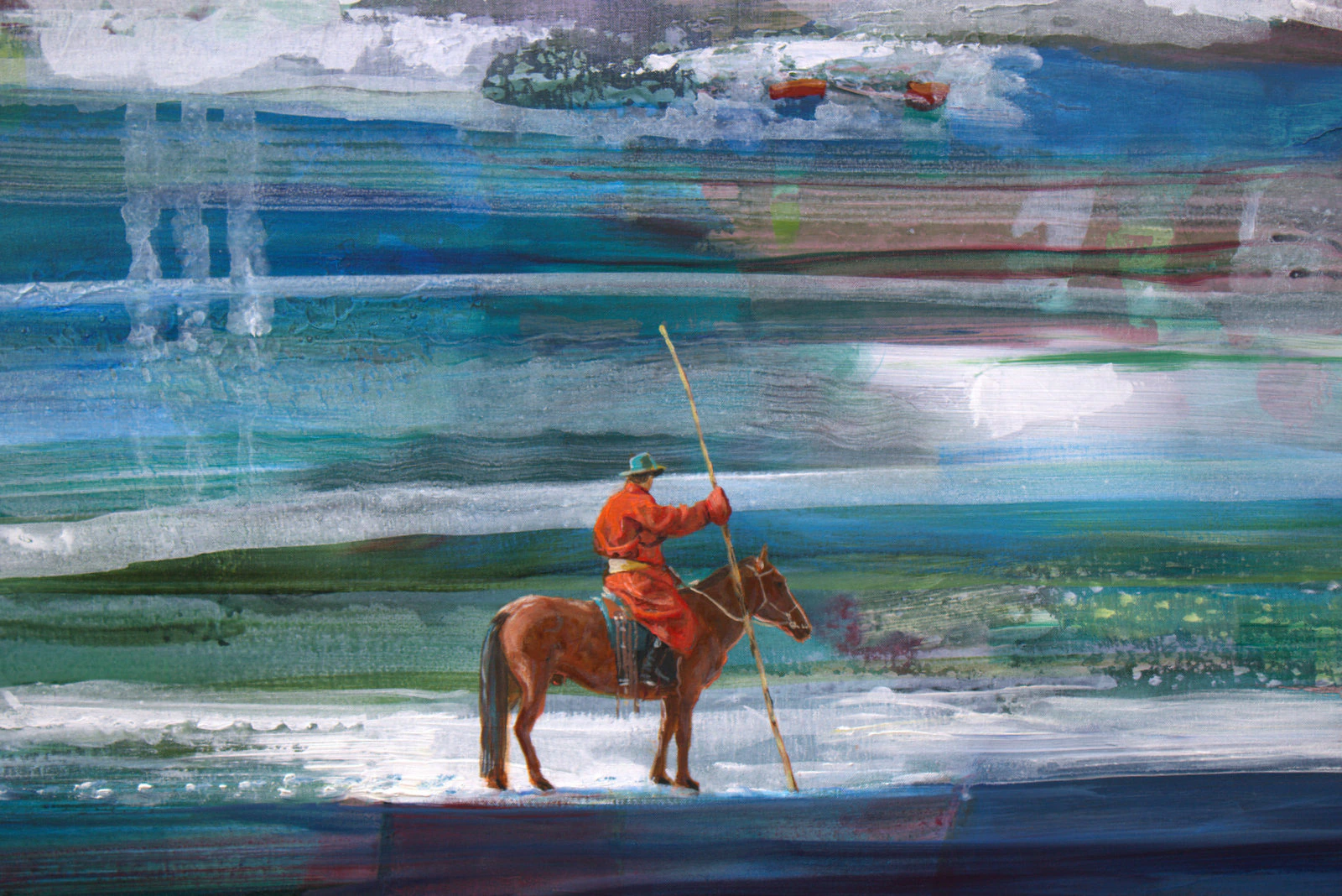 Gerel, après une longue traversée découvrit la grande plaine. Il pensait que pour chercher l'infini, il suffisait de fermer les yeux mais là un court instant, il sembla hors du temps. - Thumbnail 3