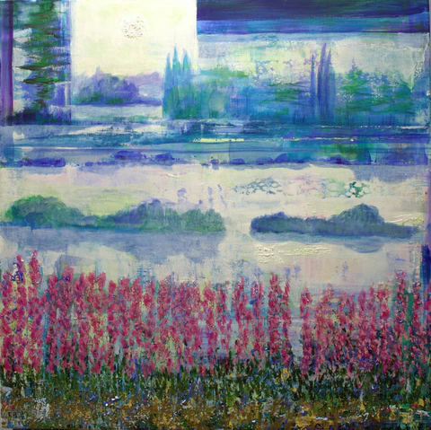 La bruyère comme ton rouge-baiser, réchauffait le paysage d'hiver.