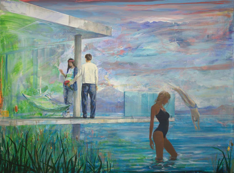 Titre: Le pouvoir des fleurs. Zéphyr venant se faire pardonner auprès de Flore, l'ayant trompée avec la princesse Psyché.