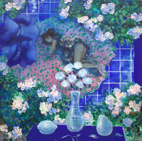 Parfois quand tu n'étais pas là, et après avoir fortement pensé à nos baisers bleus, ta silhouette s'imprimait alors dans l'espace comme l'écho des fleurs sur le tapis. par François Pagé Œuvres d'art similaires Vue de l'intérieur d'une pièce Parfois quand tu n'étais pas là, et après avoir fortement pensé à nos baisers bleus, ta silhouette s'imprimait alors dans l'espace comme l'écho des fleurs sur le tapis. par François Pagé Vue de l'intérieur d'une pièce Parfois quand tu n'étais pas là, et après avoir fortement pensé à nos baisers bleus, ta silhouette s'imprimait alors dans l'espace comme l'écho des fleurs sur le tapis. par François Pagé Détails de l'oeuvre      Type:  Œuvre originale     Support:  Peinture > Huile     Style:  Surréaliste     Sujet:  Portraits > Femme     Année:  2025     Dimensions:  50.0 x 50.0 x 2.5 cm     Prête à accrocher:  Oui     Encadrée:  Non     Signée:  Oui, en bas     Materiaux:  huile sur toile de lin     Expédition:  Expédié depuis France  50.0 x 50.0 x 2.5 cm À savoir Livraison & Retours Questions fréquemment posées Parfois quand tu n'étais pas là, et après avoir fortement pensé à nos baisers bleus, ta silhouette s'imprimait alors dans l'espace comme l'écho des fleurs sur le tapis.