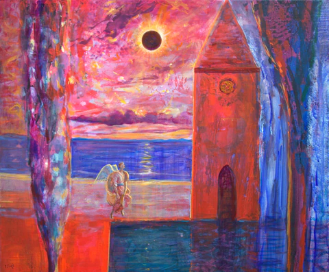 Le soir de l'éclipse, même l'ange gardien de ton cœur admirait l'étrange phénomène .