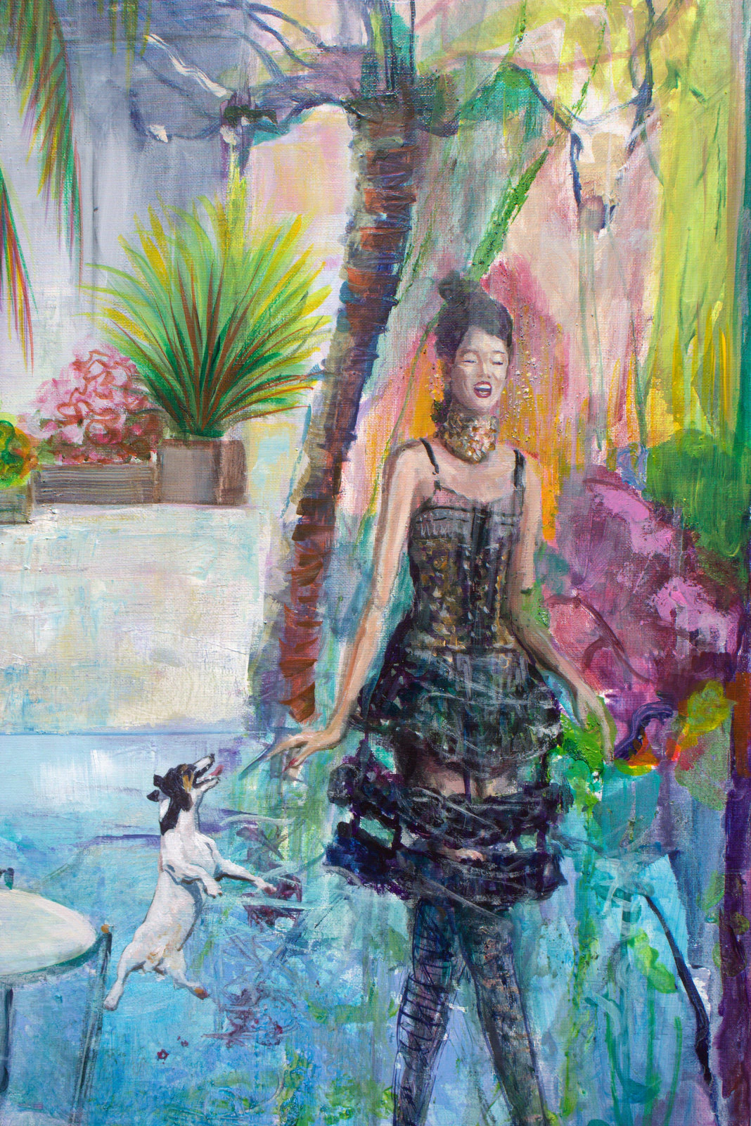 Hana aimait me présenter ses nouvelles collections, nos éclats de rire avaient réveillé l’attention de Ronaldo perché sur son balcon, il nous avait à l’œil . Méfiance ! - Thumbnail 2