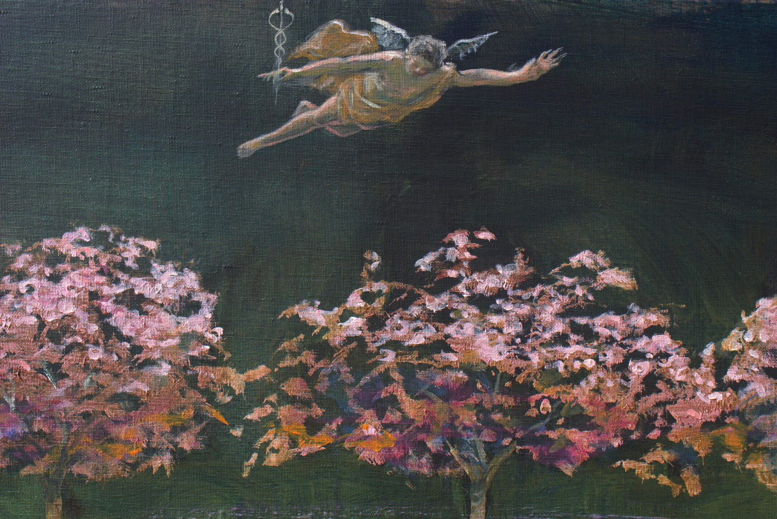 Hermès venant au secours de Flore suite à la survenue d'un coup de vent dans son jardin. - Thumbnail 3
