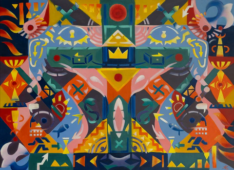 Agitation immuable (Représentation symbolique de la création cyclique du monde)