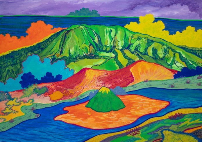 Dyptique Peinture & IA : Volcan et carrière - Thumbnail 2