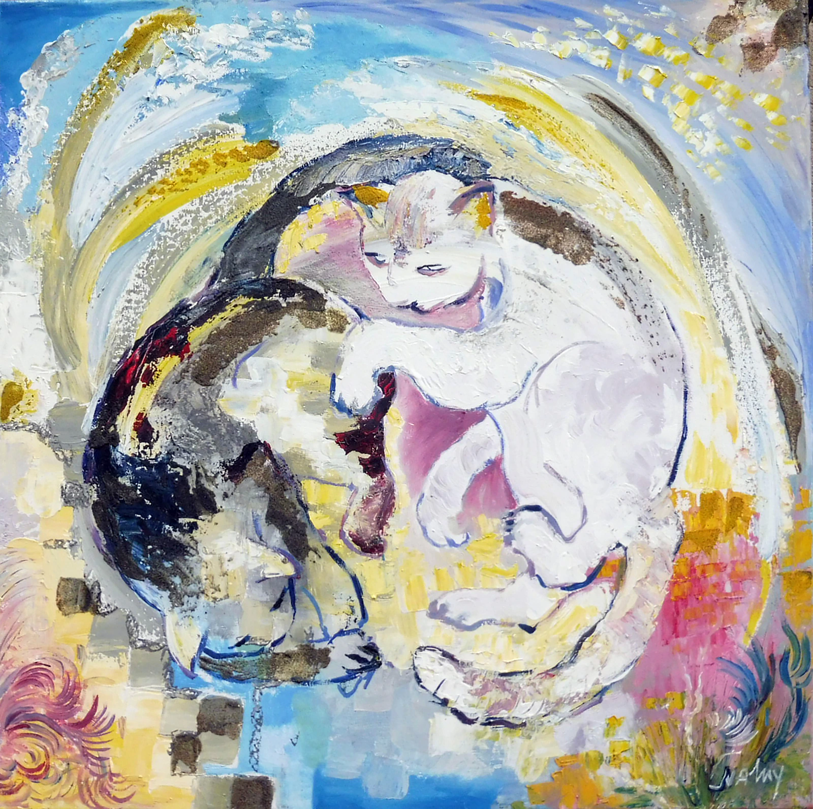 Chats mystiques le Yin et le Yang
