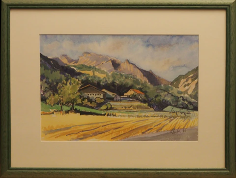 Ferme dans la vallée près de Montmaur, Hautes-Alpes