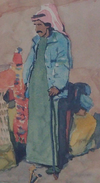 Dromadaires et caravanier jordanien - Thumbnail 2