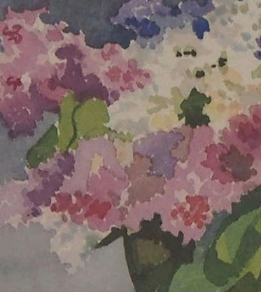 Bouquet d'hortensias dans un vase - Thumbnail 2