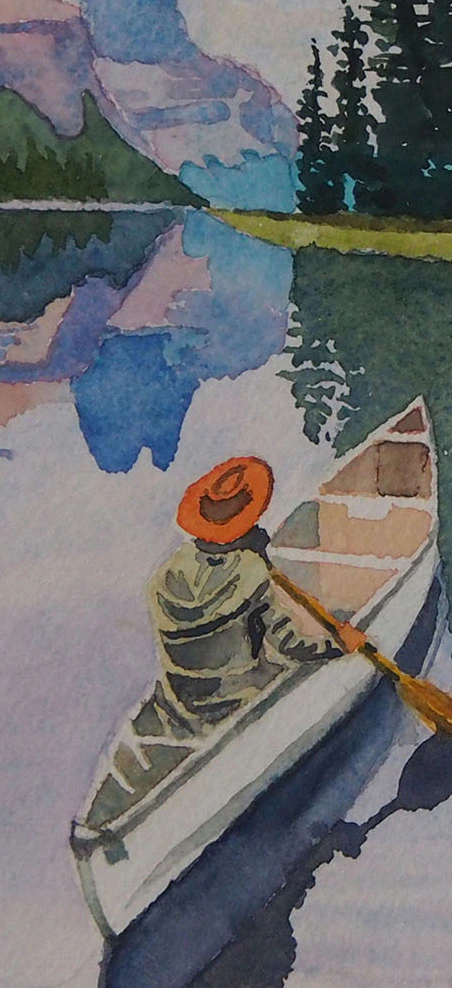 Canoë sur un lac - Thumbnail 2