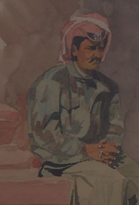 Militaire jordanien assis - Thumbnail 2