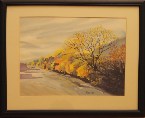 Le Buëch en automne du pont des Savoyons, Hautes-Alpes