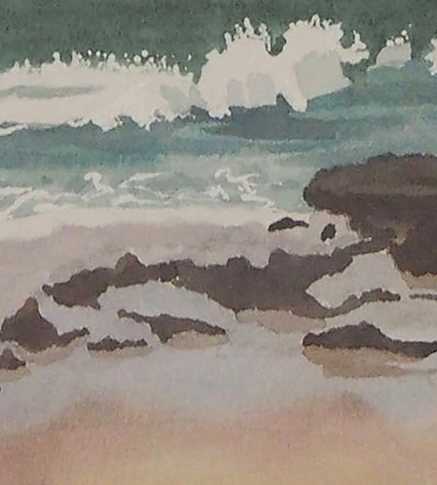 Bord de mer sous un ciel orageux - Thumbnail 2