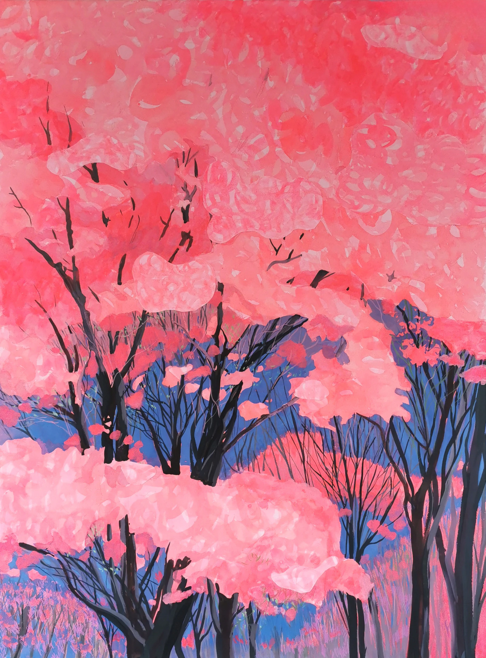 Arbre rose
