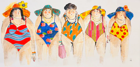 Baigneuses en vacances