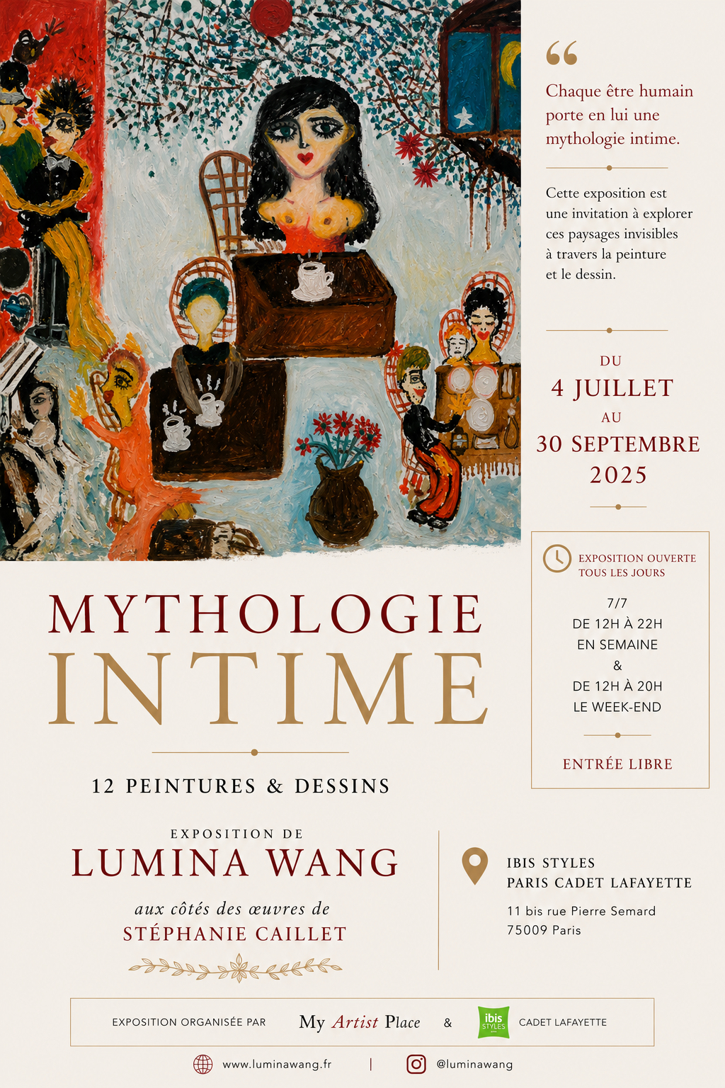 ✨ Mythologie Intime ✨: Exposition de Lumina Wang